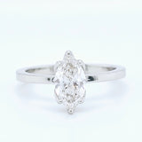 Platinum Marquise Diamond Solitaire Engagement Ring – 0.80ct H/VVS1