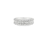 Mix Cut Diamond Half Eternity Ring