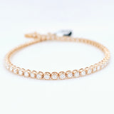 Tennis bracelet | Women's gold tennis bracelet | 7 inches(Resizable)