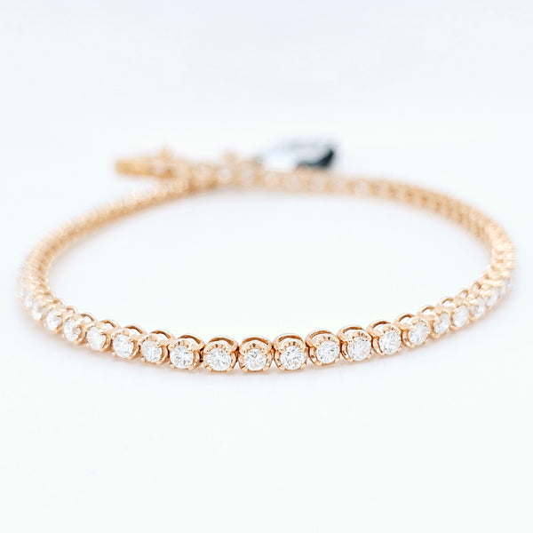 Tennis bracelet | Women's gold tennis bracelet | 7 inches(Resizable)