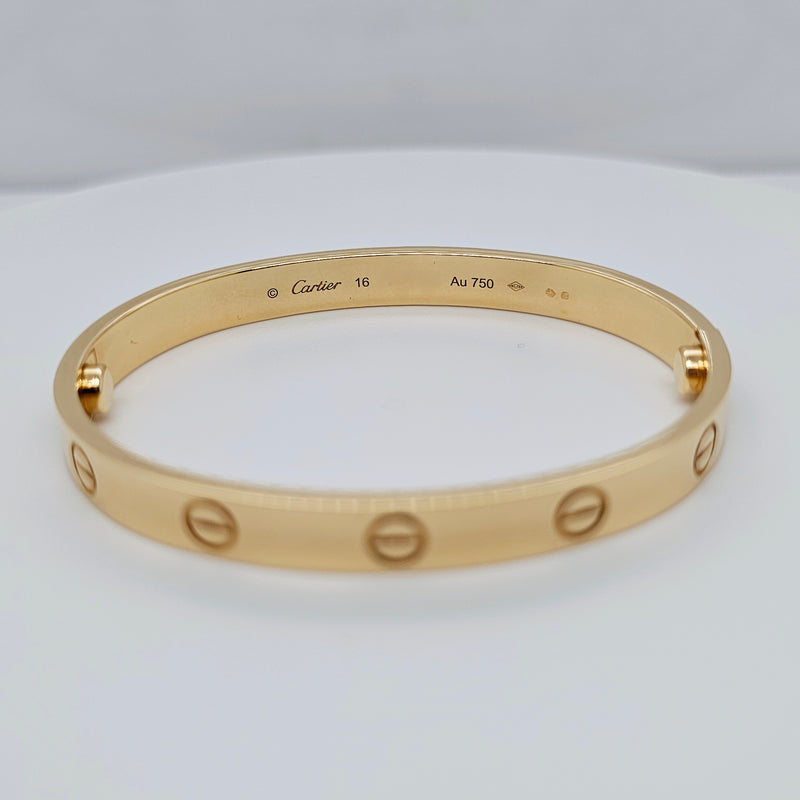 Pre-Owned | Size - 16 / 18ct Yellow Gold Cartier Love Bracelet