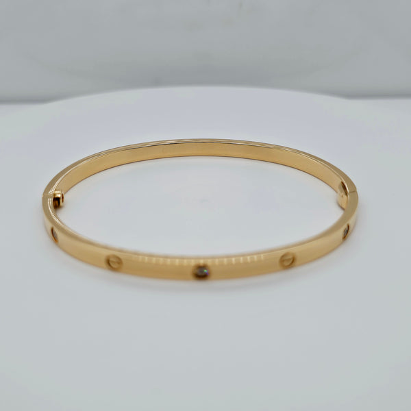 Pre-Owned | Size - 17 / 18ct Yellow Gold Cartier Love Bracelet diamonds