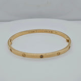 Pre-Owned | Size - 17 / 18ct Yellow Gold Cartier Love Bracelet diamonds