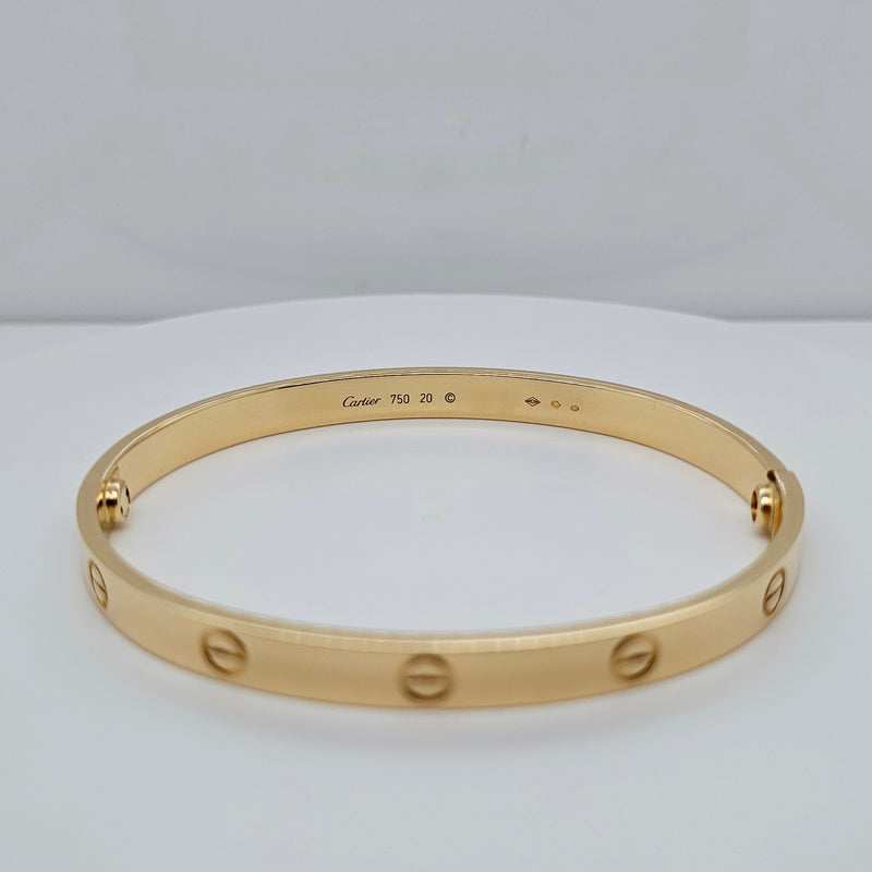 Pre-Owned | Size - 20 / 18ct Yellow Gold Cartier Love Bracelet