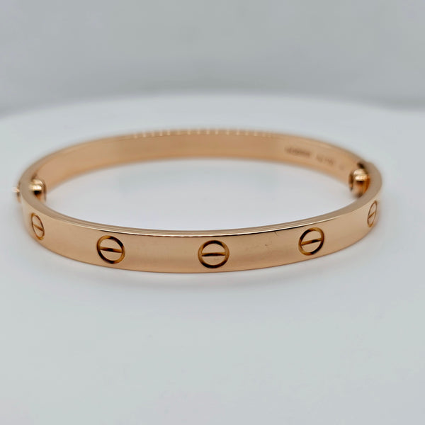 Pre-Owned | Size - 17 / 18ct Rose Gold Cartier Love Bracelet