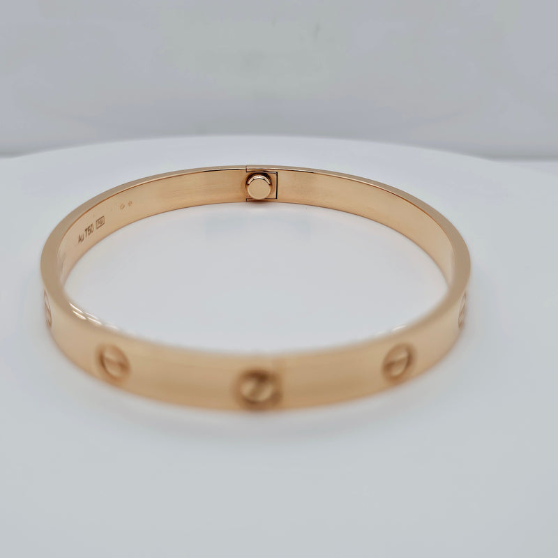 Pre-Owned | Size - 19 / 18ct Rose Gold Cartier Love Bracelet