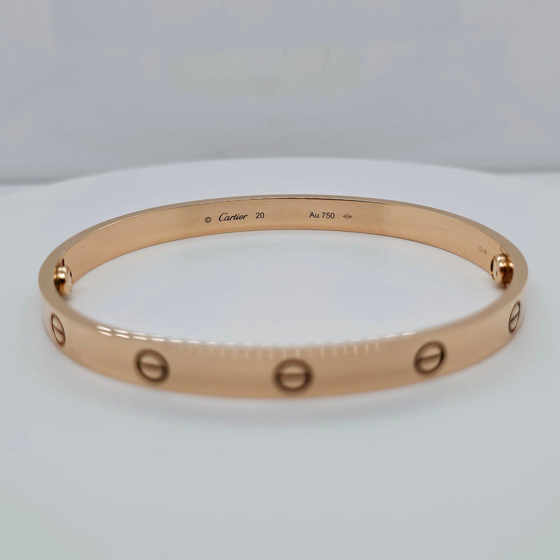 Pre-Owned | Size - 20 / 18ct Rose Gold Cartier Love Bracelet