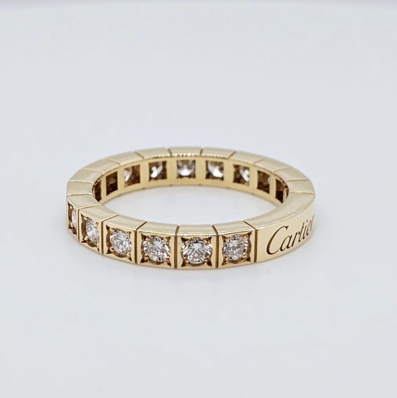 Pre-Owned Cartier 18ct Yellow Gold Lanieres Ring – Round-Cut Diamonds