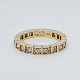 Pre-Owned Cartier 18ct Yellow Gold Lanieres Ring – Round-Cut Diamonds