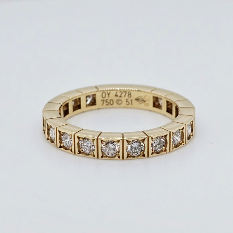 Pre-Owned Cartier 18ct Yellow Gold Lanieres Ring – Round-Cut Diamonds