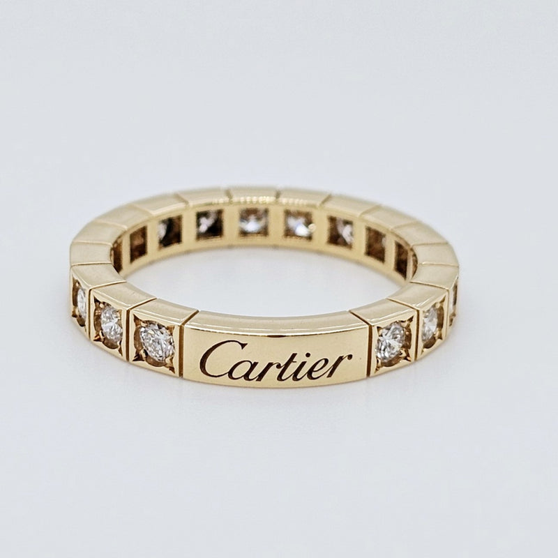 Pre-Owned Cartier 18ct Yellow Gold Lanieres Ring – Round-Cut Diamonds