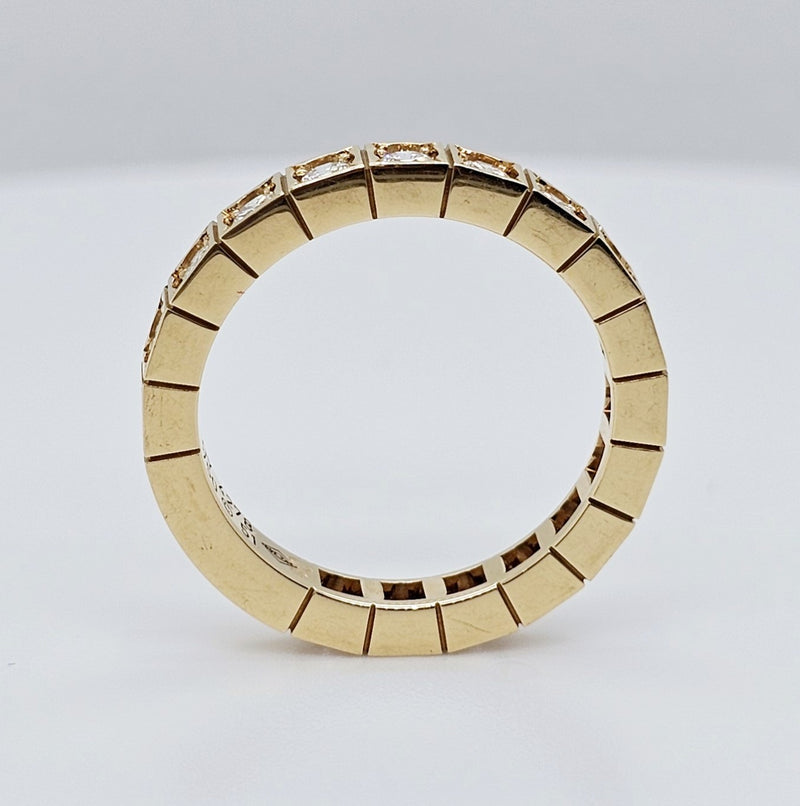 Pre-Owned Cartier 18ct Yellow Gold Lanieres Ring – Round-Cut Diamonds