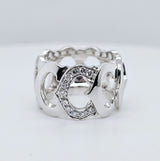 Pre-Owned Cartier 18k White Gold Diamond C De Cartier Ring