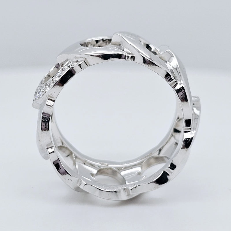 Pre-Owned Cartier 18k White Gold Diamond C De Cartier Ring