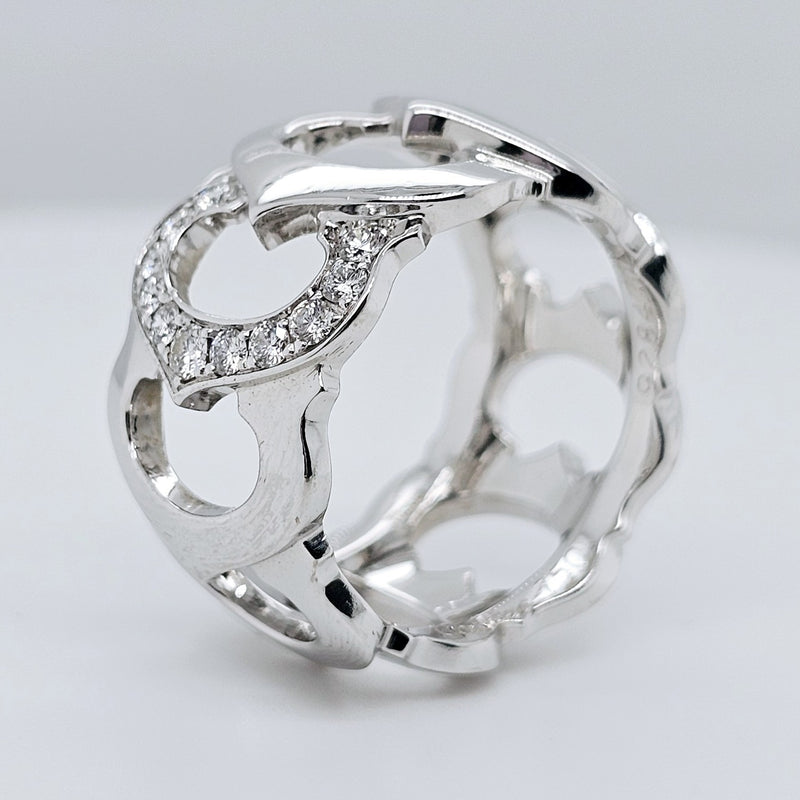 Pre-Owned Cartier 18k White Gold Diamond C De Cartier Ring