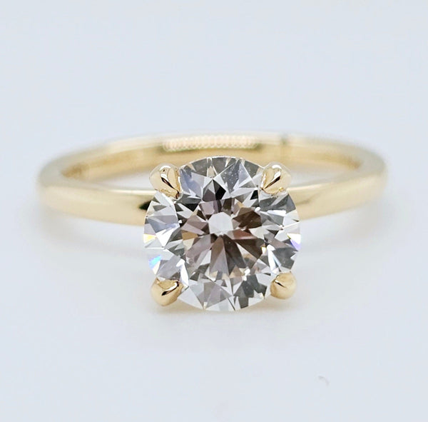 Engagement ring | Wedding ring | 18k Yellow gold wedding ring | Solid gold ring | Diamond ring