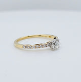 Engagement ring | Art deco engagement ring | 18k yellow gold wedding ring