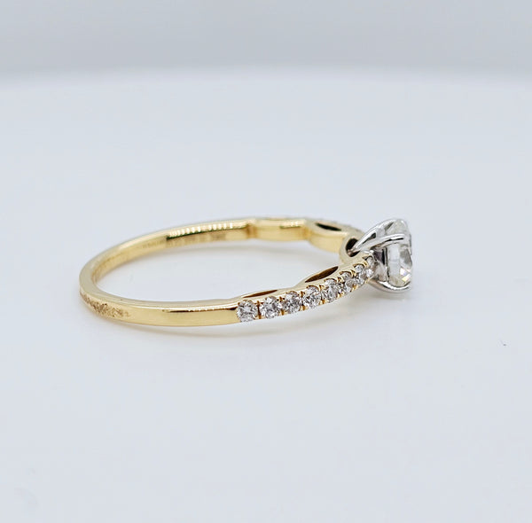 Engagement ring | Art deco engagement ring | 18k yellow gold wedding ring