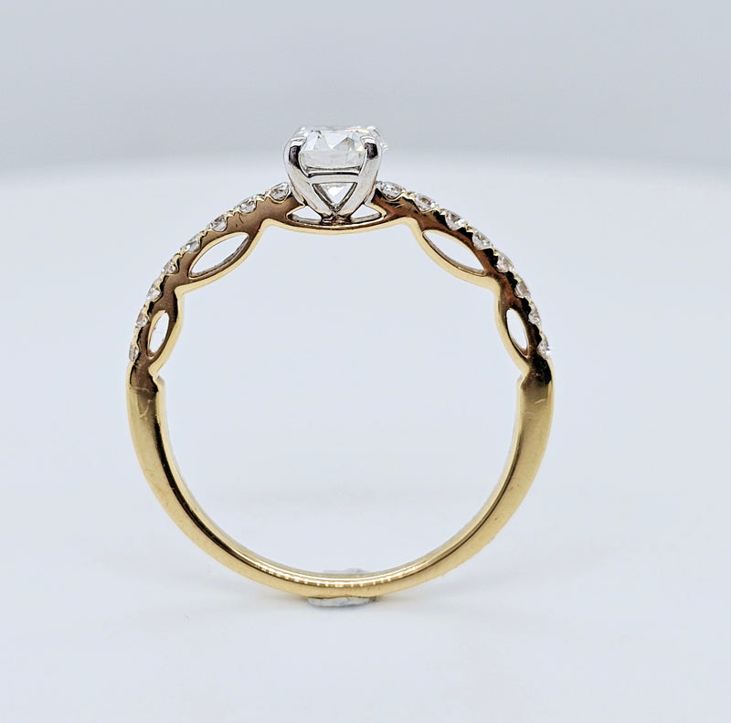 Engagement ring | Art deco engagement ring | 18k yellow gold wedding ring