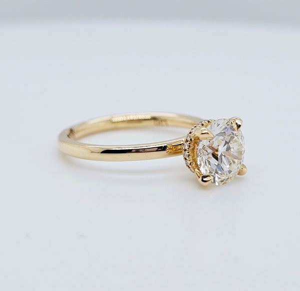 Engagement ring | Wedding ring | 18k Yellow gold wedding ring | Solid gold ring | Diamond ring