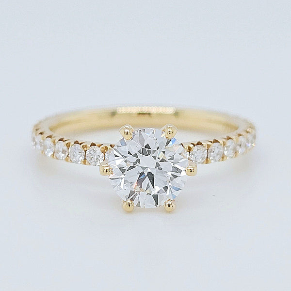 Engagement ring | Wedding ring | 18k Yellow gold wedding ring | Ring for her | Diamond ring