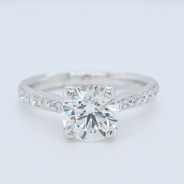 Engagement ring | Diamond ring | Platinum ring | Cathedral setting engagement ring