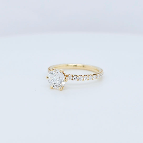 Engagement ring | Wedding ring | 18k Yellow gold wedding ring | Ring for her | Diamond ring