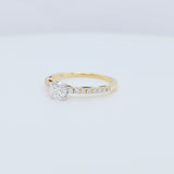 Engagement ring | Art deco engagement ring | 18k yellow gold wedding ring