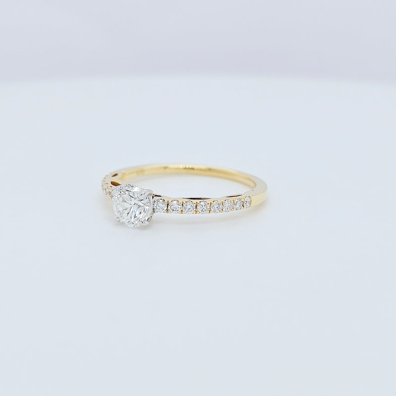 Engagement ring | Art deco engagement ring | 18k yellow gold wedding ring