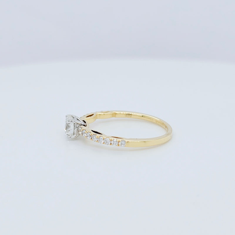 Engagement ring | Art deco engagement ring | 18k yellow gold wedding ring