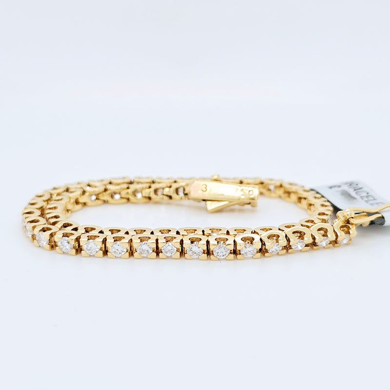 Gold tennis bracelet | Diamond tennis bracelet | Yellow gold bracelet