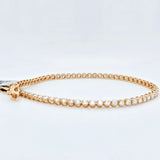 Tennis bracelet | Women's gold tennis bracelet | 7 inches(Resizable)