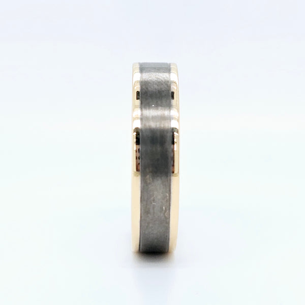 Mens bands rings | Men's wedding band | Size Q | Black Rhodium | 5.00 mm