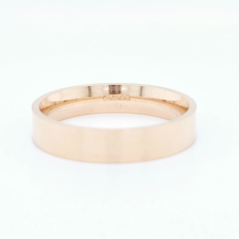 Wedding rings for him | Mens gold wedding bands | Size - R 1/2 | 5.00 mm