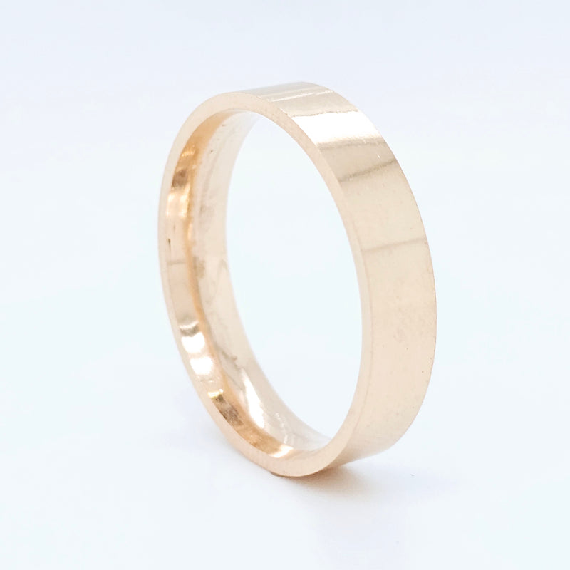 Wedding rings for him | Mens gold wedding bands | Size - R 1/2 | 5.00 mm