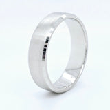 Men's wedding band | Platinum wedding bands | Size - U | 6.00 mm