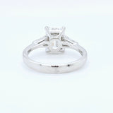 Platinum Emerald-Cut Diamond Three-Stone Engagement Ring – 1.57ct E/VVS1