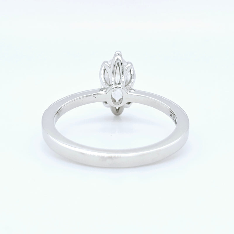 Platinum Marquise Diamond Solitaire Engagement Ring – 0.80ct H/VVS1