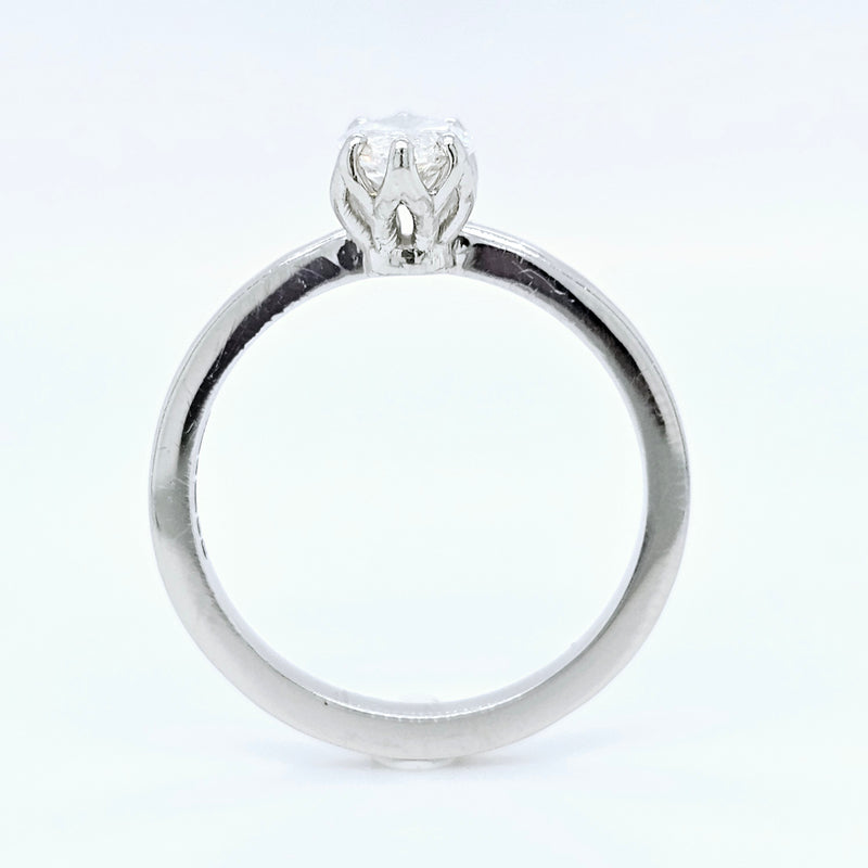 Platinum Marquise Diamond Solitaire Engagement Ring – 0.80ct H/VVS1