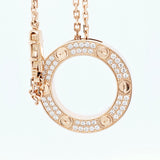 Pre-Owned Cartier LOVE Paved Diamond Pendant – 18ct Rose Gold