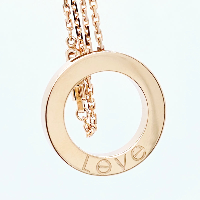 Pre-Owned Cartier LOVE Paved Diamond Pendant – 18ct Rose Gold