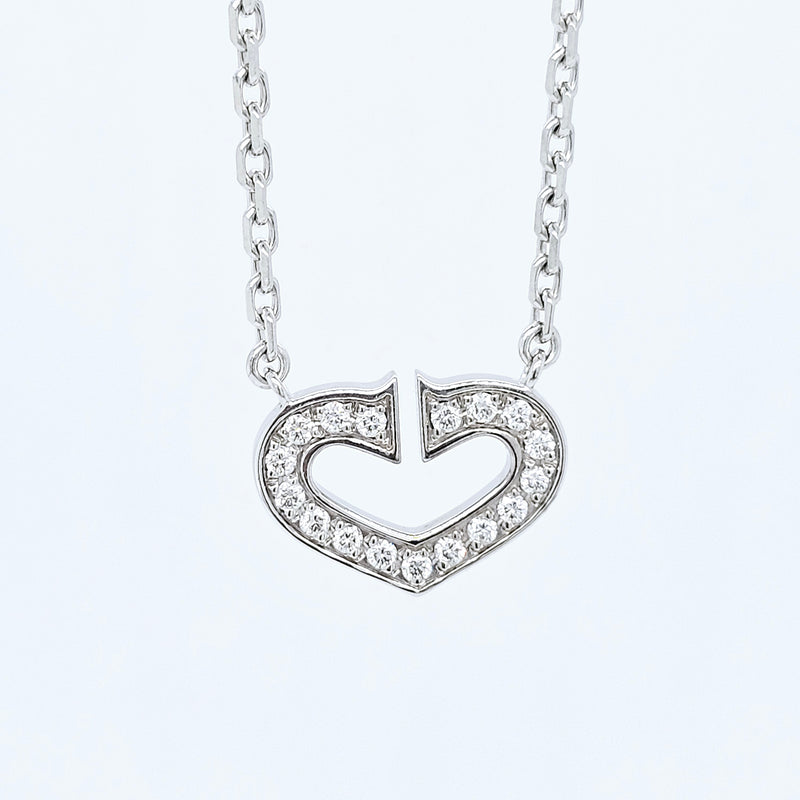 Pre-Owned Cartier C of Heart Diamond Pendant – 18ct White Gold