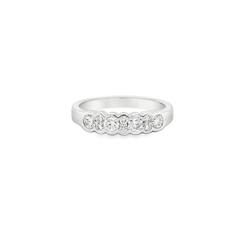 Semi Bezel Half Eternity Ring