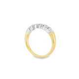 Two Tone Half Eternity Ring