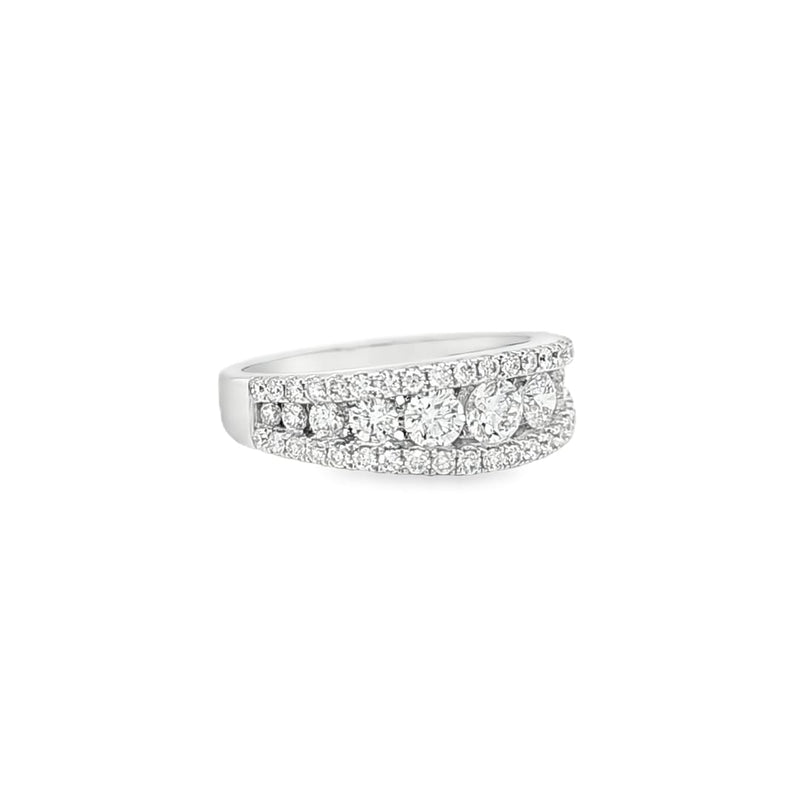 Lustre Half Eternity Style Dress Ring