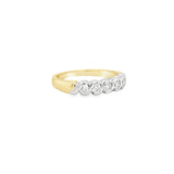 Two Tone Half Eternity Ring