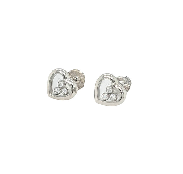 Pre-Owned | Chopard Happy Diamonds Icons Heart Shape Stud Earrings