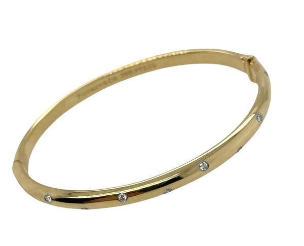 Pre-Owned | Tiffany & Co 18ct Yellow Gold and Diamond Etoile Bangle