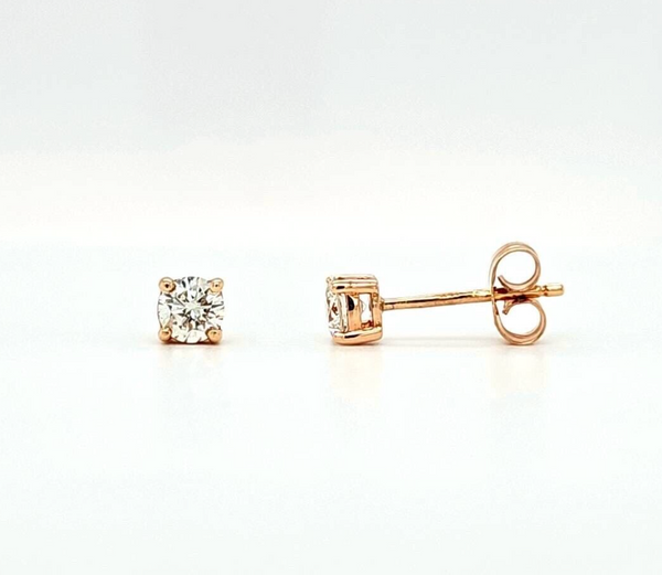 0.66ct Diamond Stud Earrings, 18ct Rose Gold