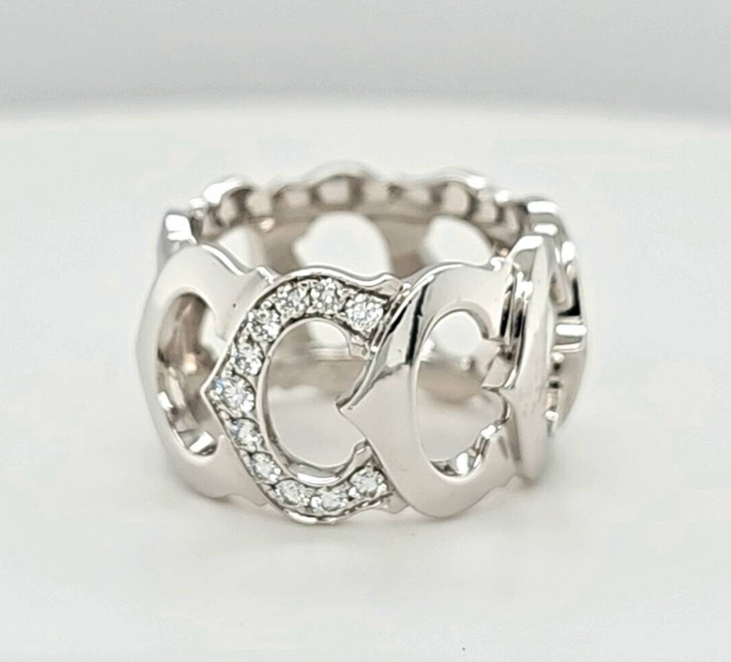 Pre-Owned | Cartier 18k White Gold Diamond C De Cartier Ring